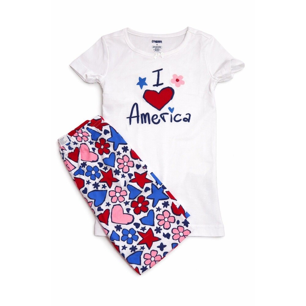 NEW NWT Girls Gymboree Gymmies Pajamas Summer Size 4 Toddler Clothes Set Outfits